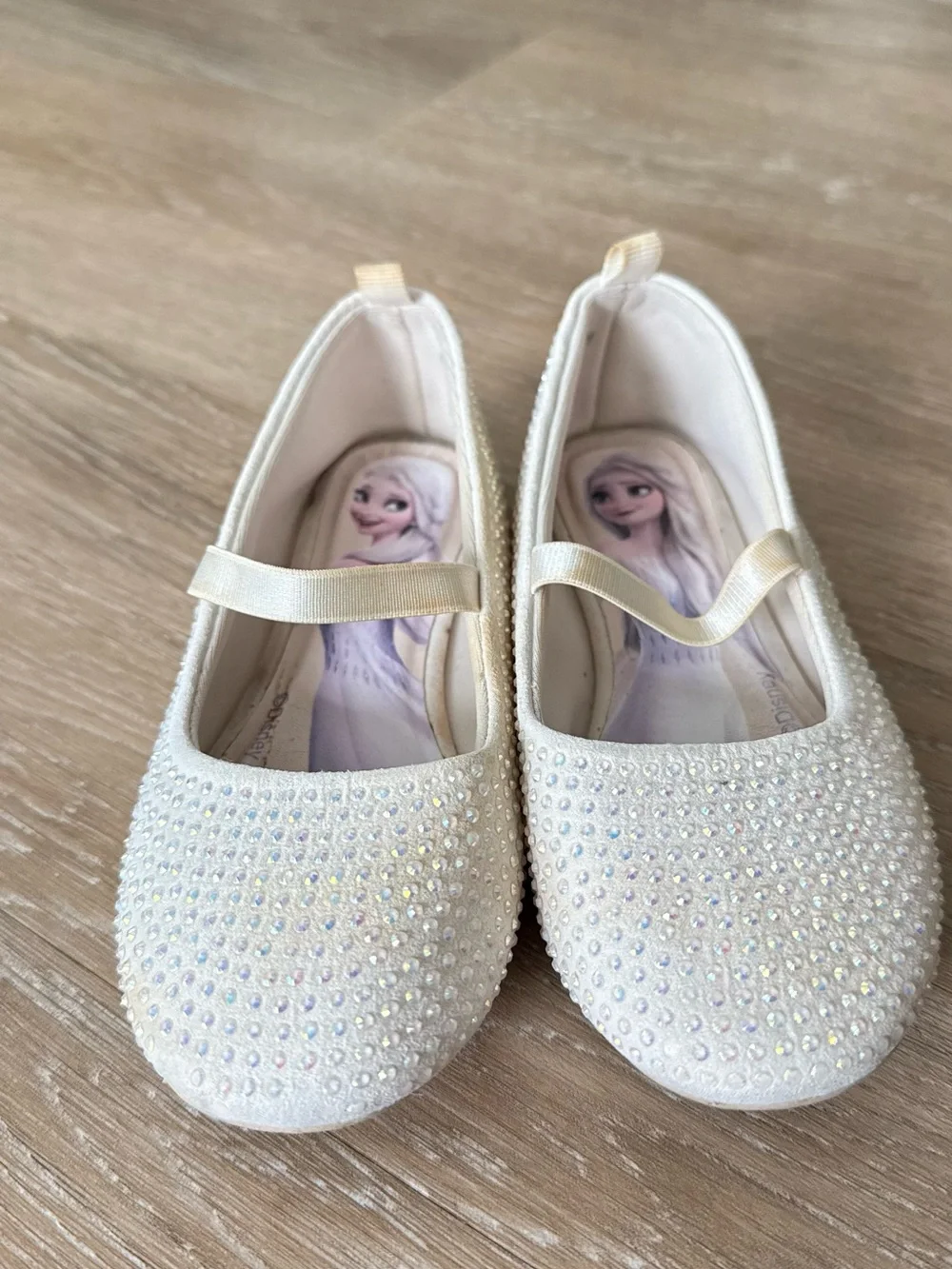 Disney Frozen Elsa Iridescent Rhinestone Mary Jane Ballet Flats from H&M